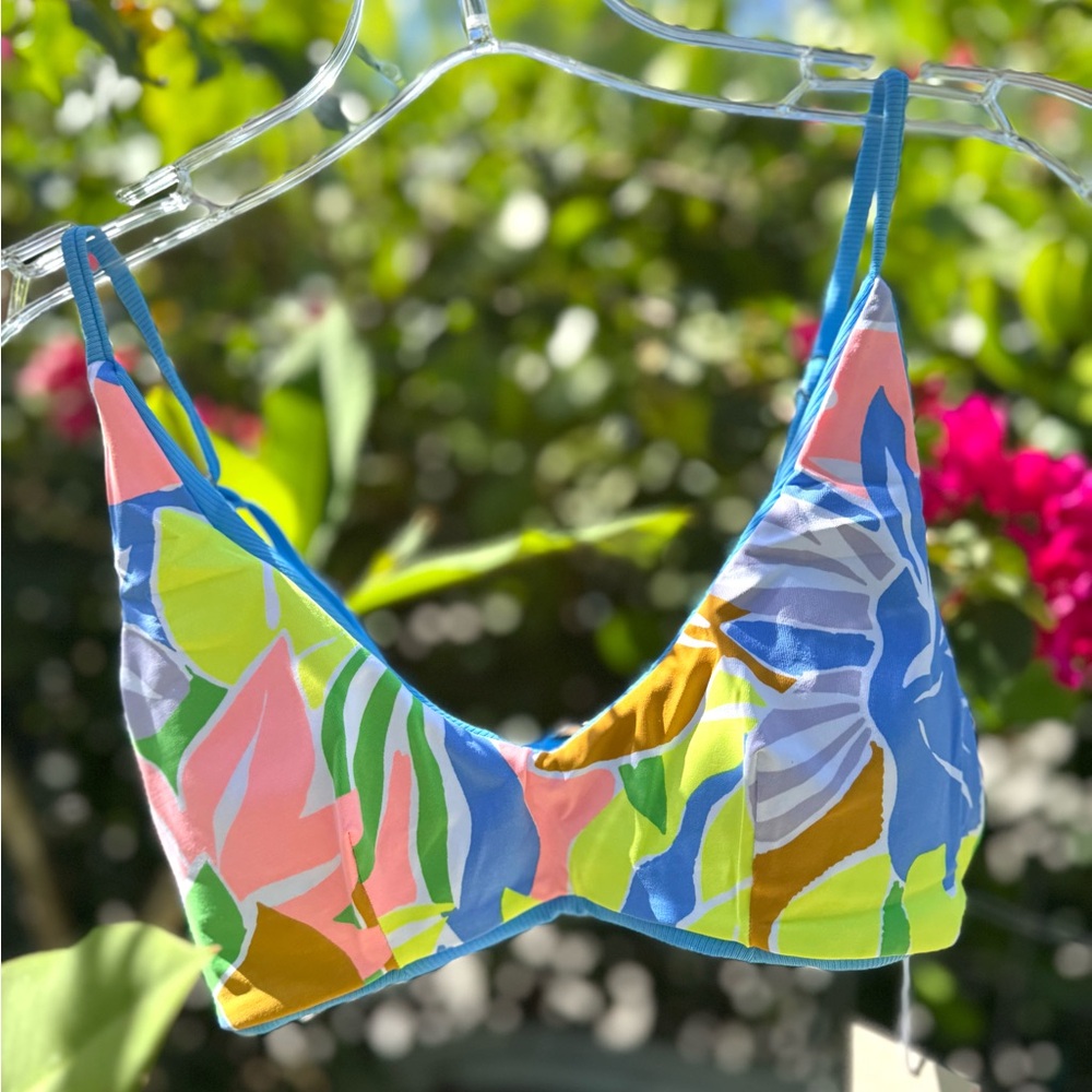 🌴☀️ MAAJI ☀️🌴 Pool Blue Sporty Bikini Swim Top Reversible